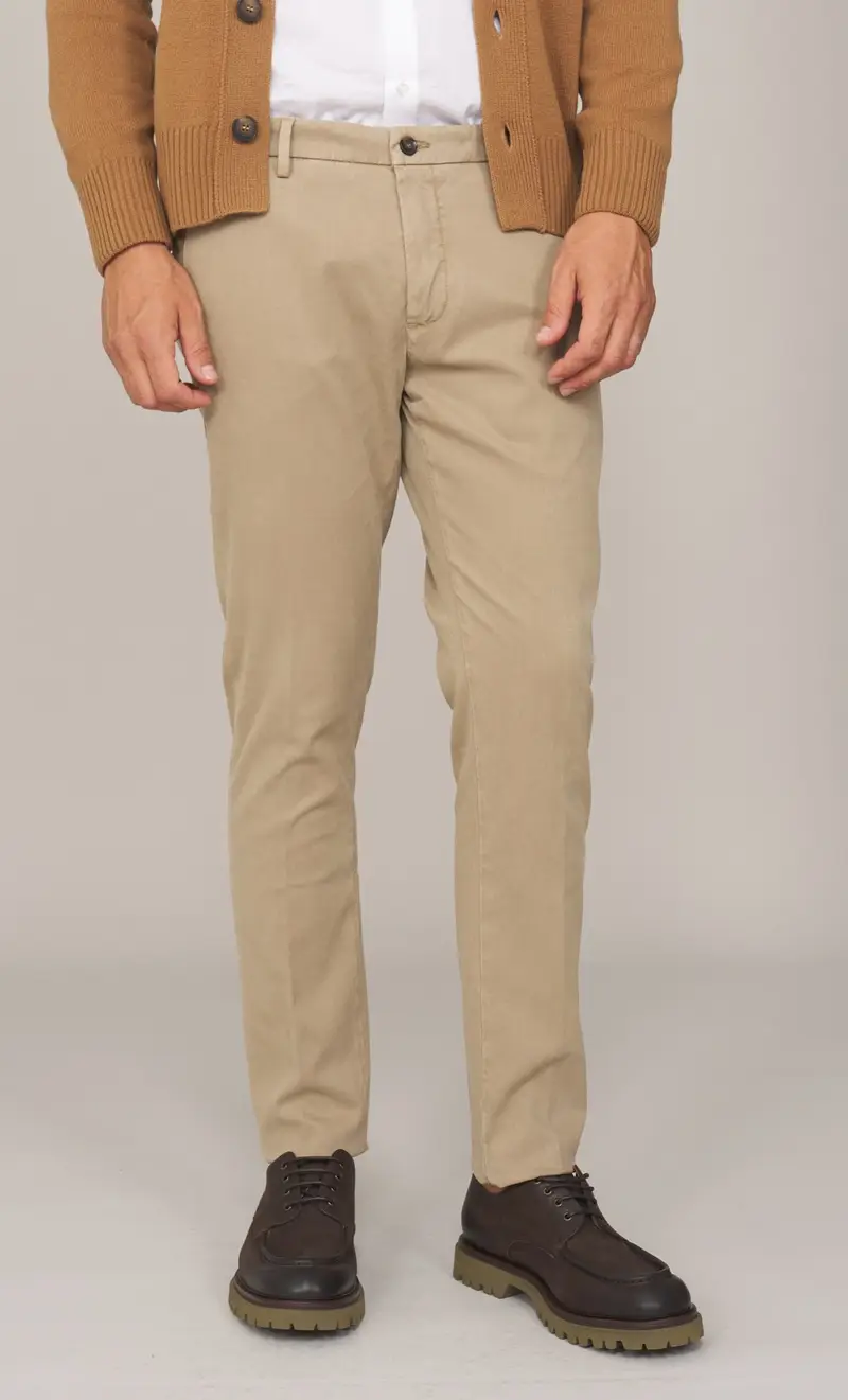 Pantalone yan simmon man microfantasia, colore beige