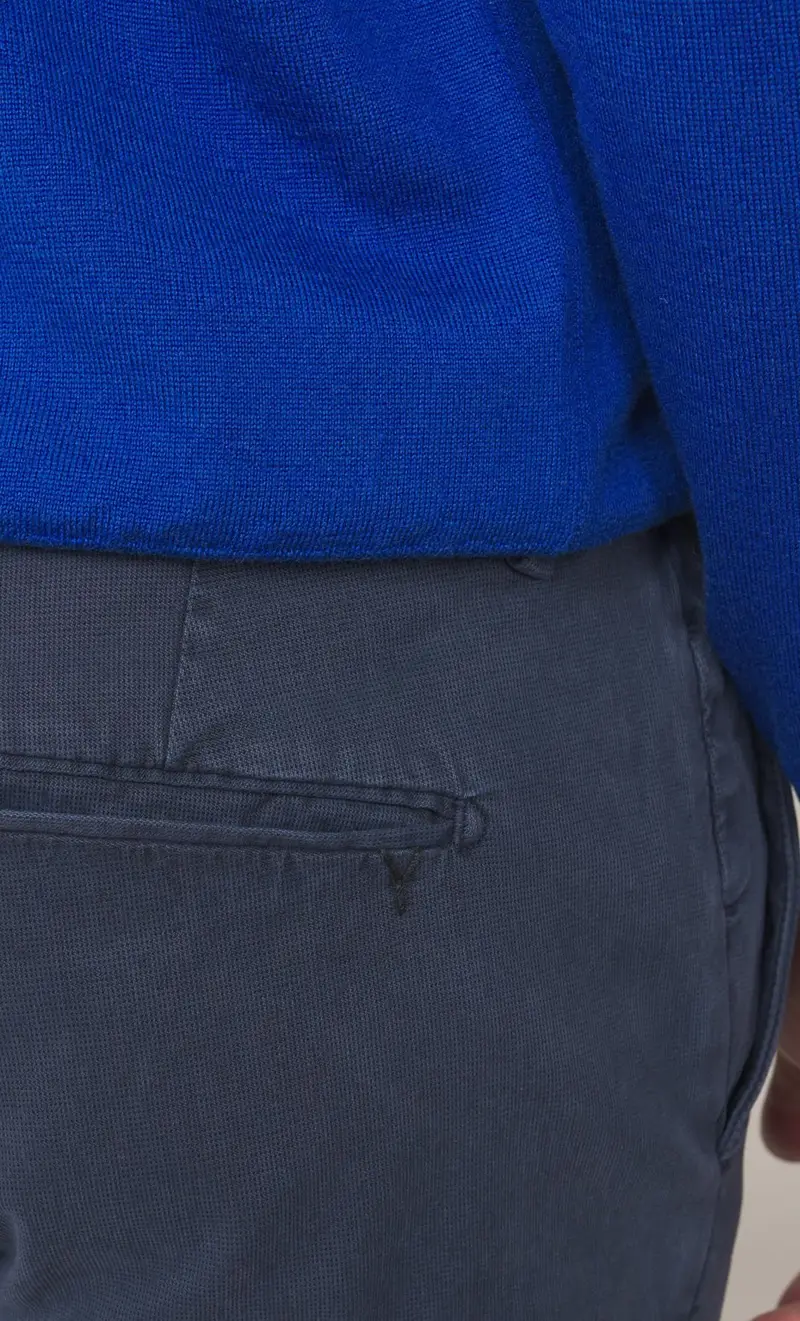 Pantalone yan simmon man microfantasia, colore blu miniatura 2