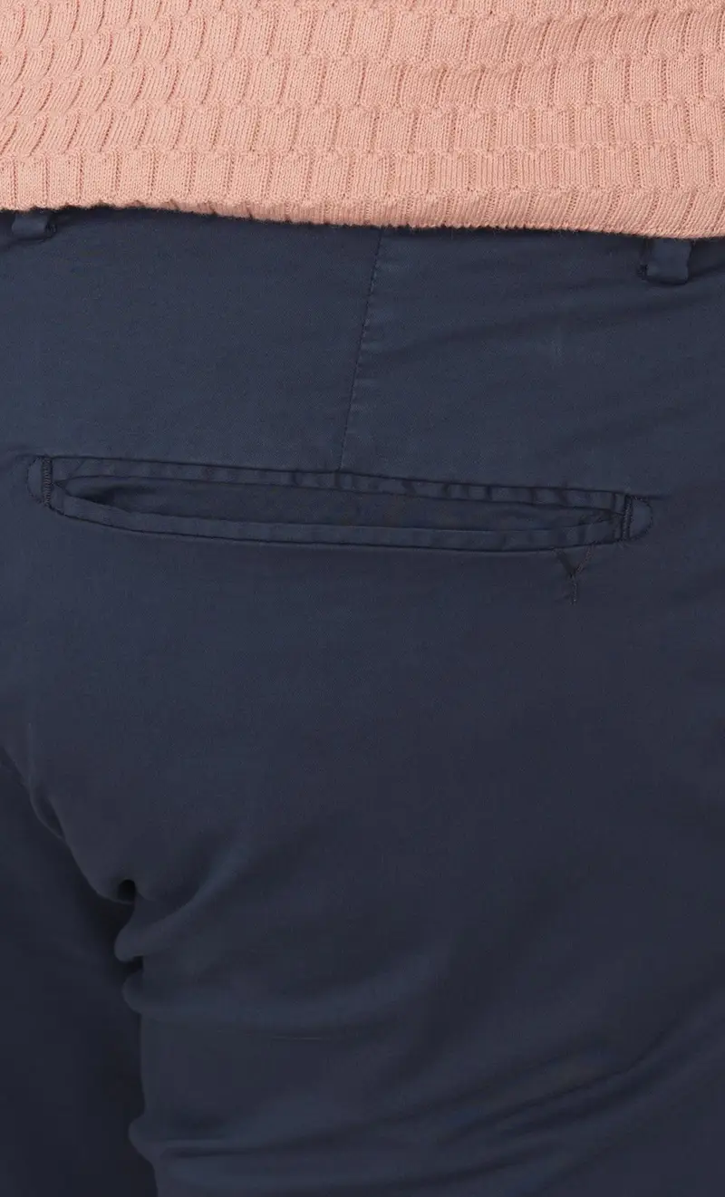 Pantalone yan simmon man raso stretch, colore blu miniatura 2