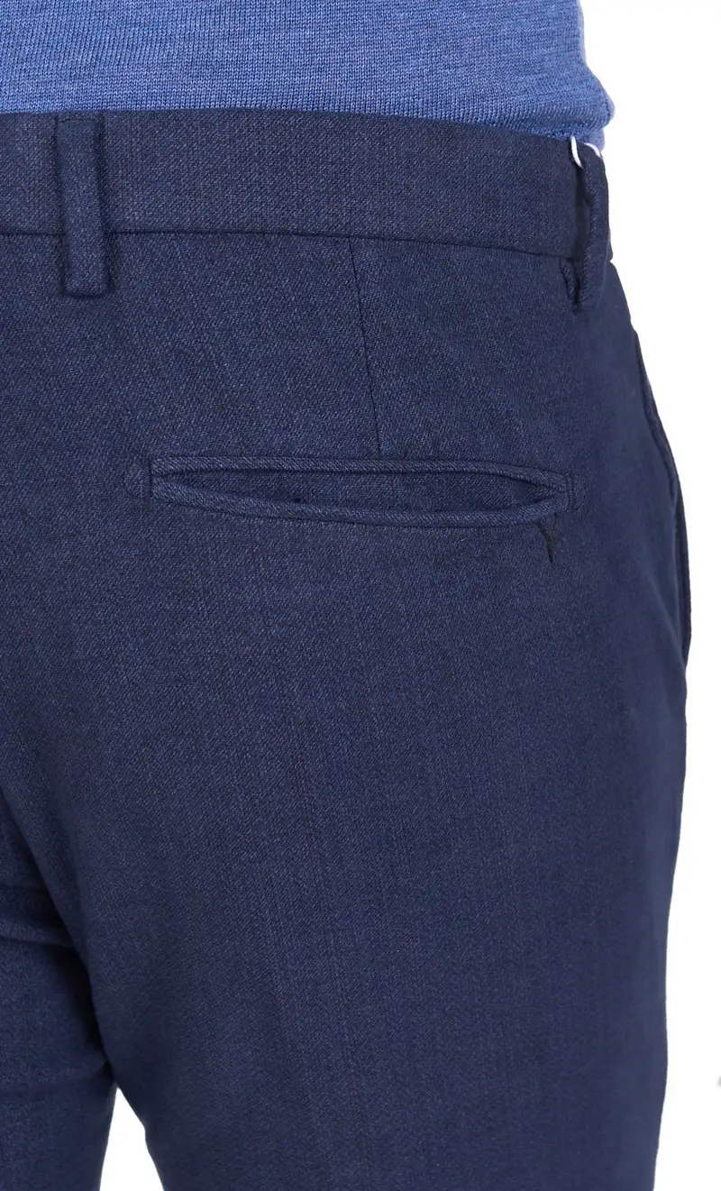 Pantalone yan simmon man spigato, colore blu miniatura 2