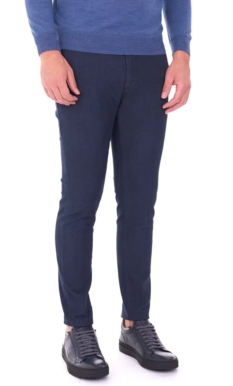 Pantalone yan simmon man spigato, colore blu