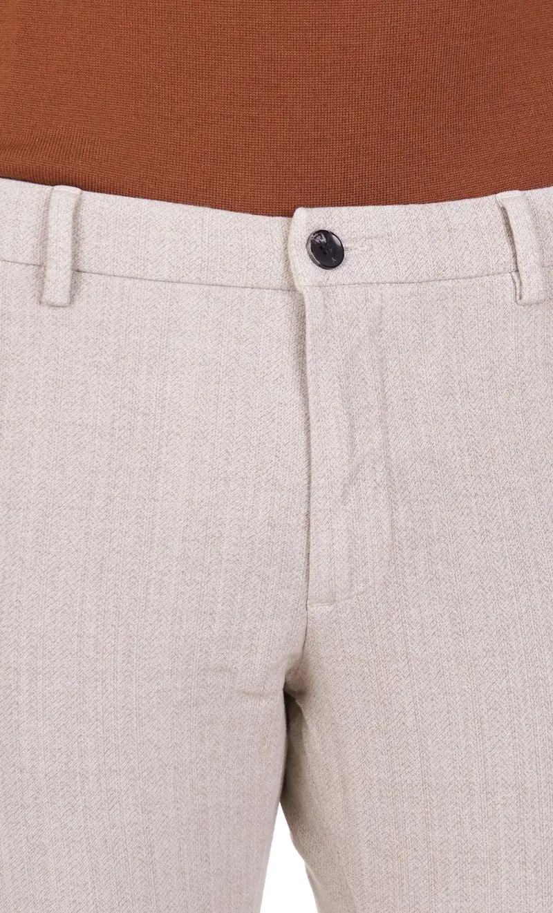 Pantalone yan simmon man spigato, colore corda miniatura 2