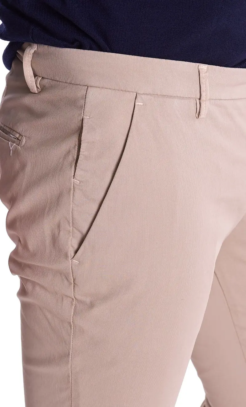 Pantalone yan simmon man tasche america piquet stretch, colore beige miniatura 2
