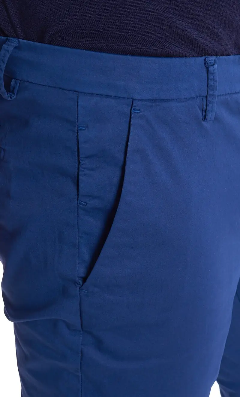 Pantalone yan simmon man tasche america raso stretch, colore bluette miniatura 2