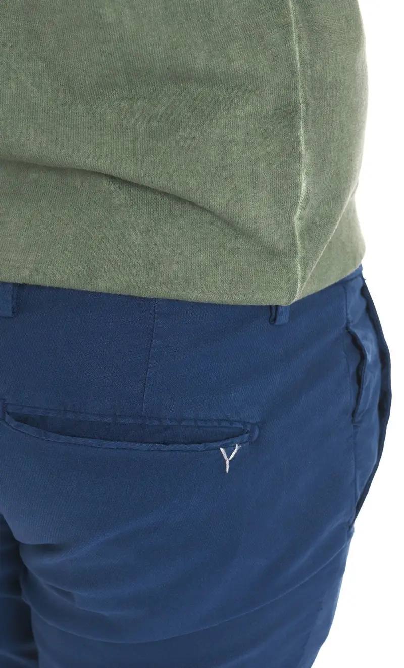 Pantalone yan simmon operato elasticizzato - man, colore blu miniatura 2