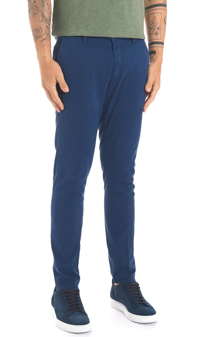 Pantalone yan simmon operato elasticizzato - man, colore blu