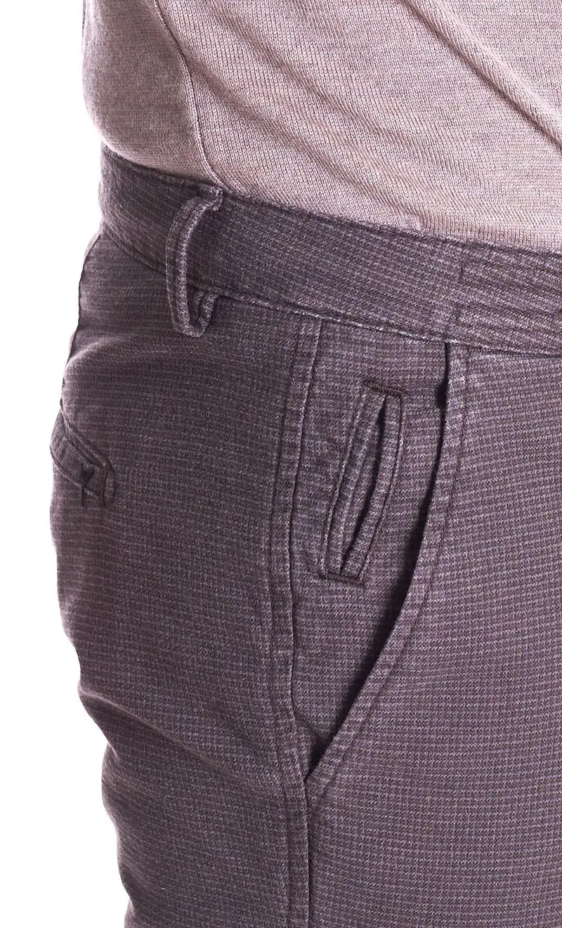 Pantalone yan simmon story a quadretti, colore moro miniatura 2