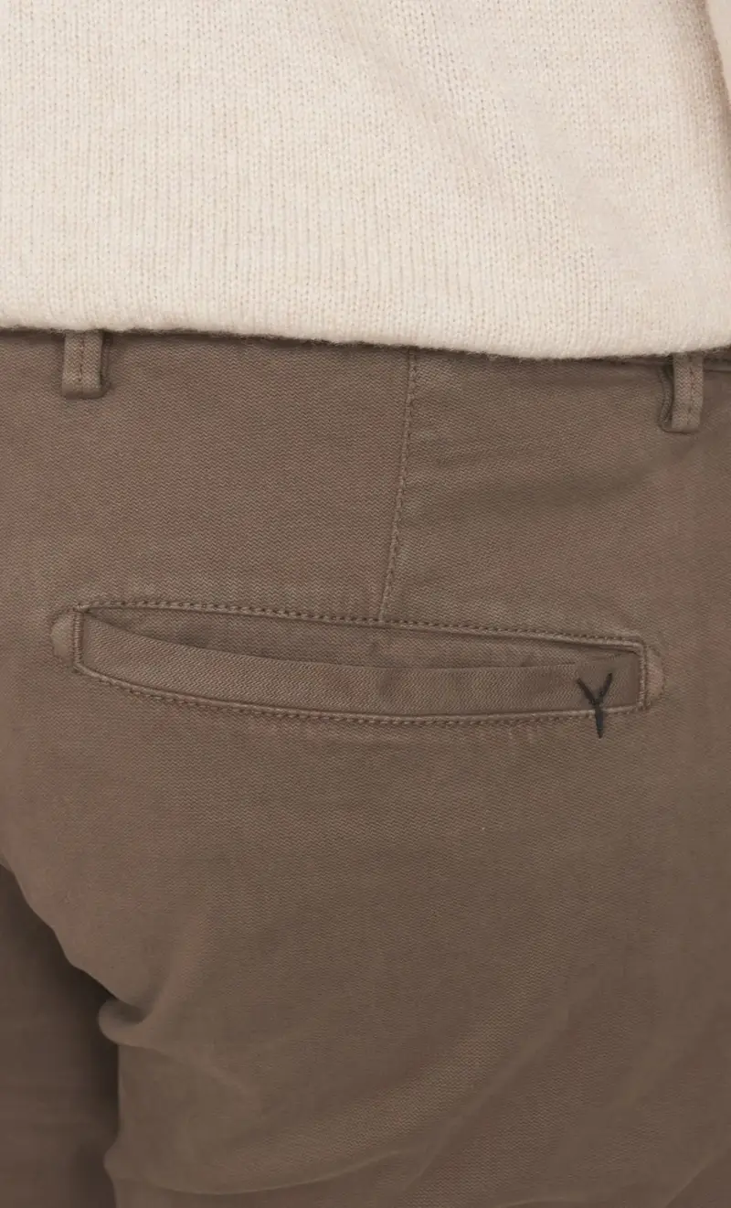 Pantalone yan simmon story operato, colore fango miniatura 2