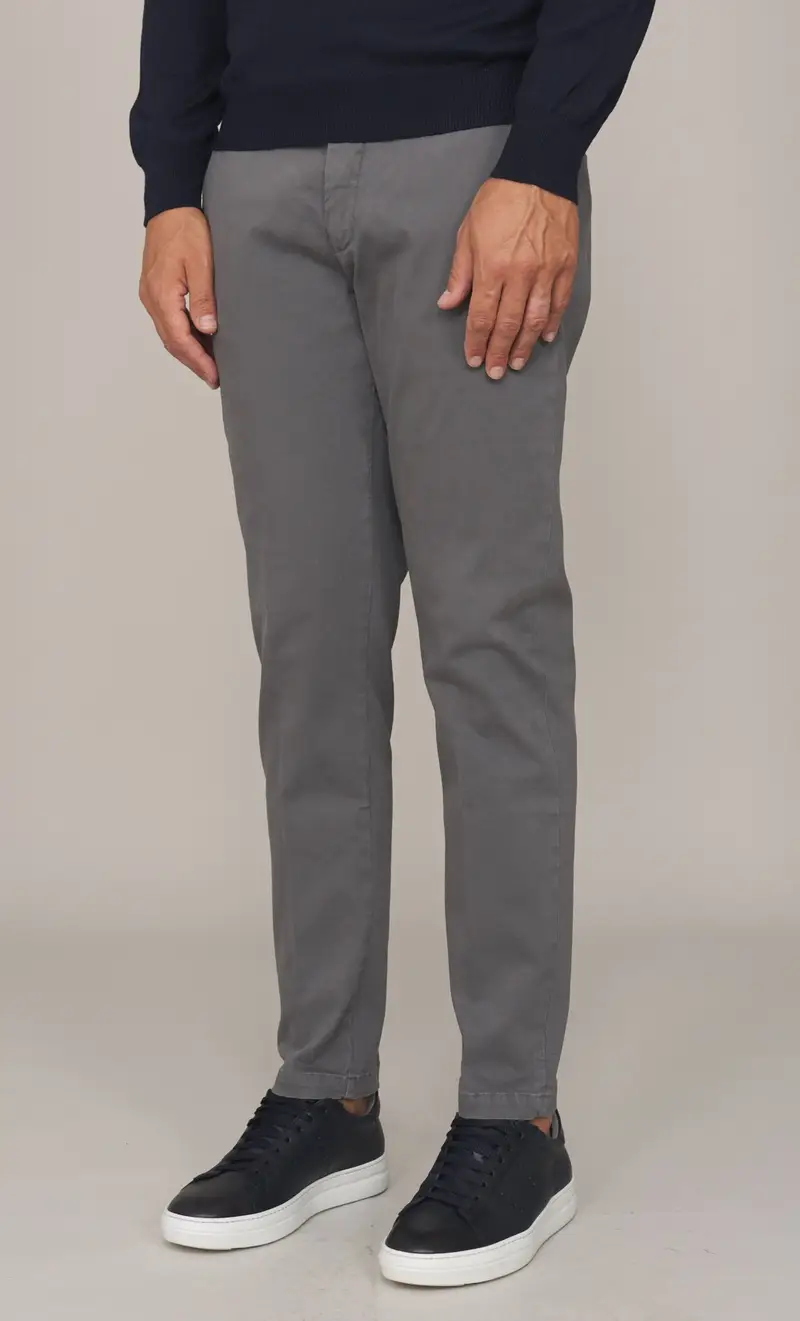 Pantalone yan simmon world tinta unita, colore grigio