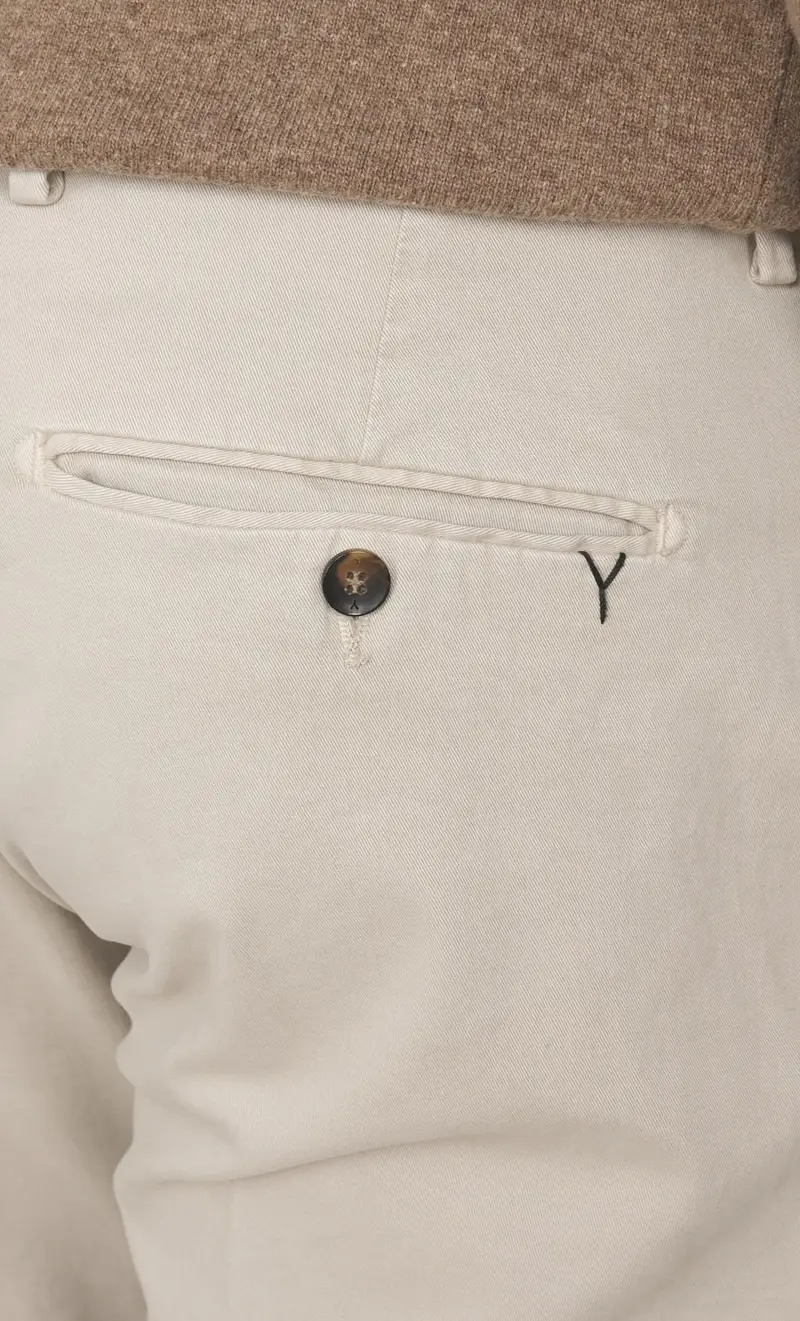 Pantalone yan simmon world tinta unita, colore sabbia miniatura 2