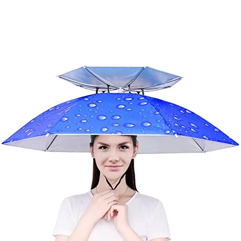 Yangshine, 2 cappellini con fascia elastica, per pesca all'aperto, pieghevoli, Colore #5, 77cm