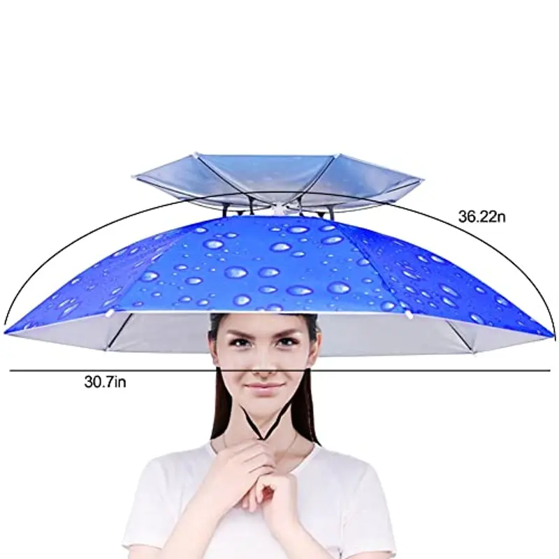 Yangshine, 2 cappellini con fascia elastica, per pesca all'aperto, pieghevoli, Colore #5, 77cm miniatura 3