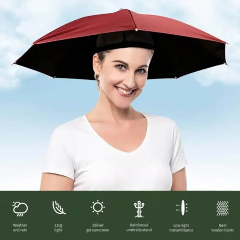 Yangshine 2 cappellini con fascia elastica, per pesca all'aperto, pieghevoli, Colore #8, 69 cm miniatura 2