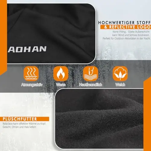 YANIKY Passamontagna, antivento e caldo, maschera invernale da sci Balaclava, per uomo e donna, traspirante, per miniatura 2