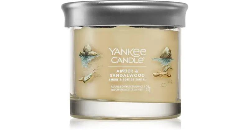 Candela con bicchiere Amber & Sandalwood Signature 122,0 g