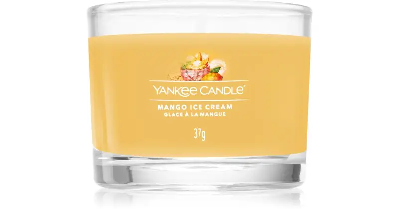 Candela votiva in vetro Mango Gelato 37 g