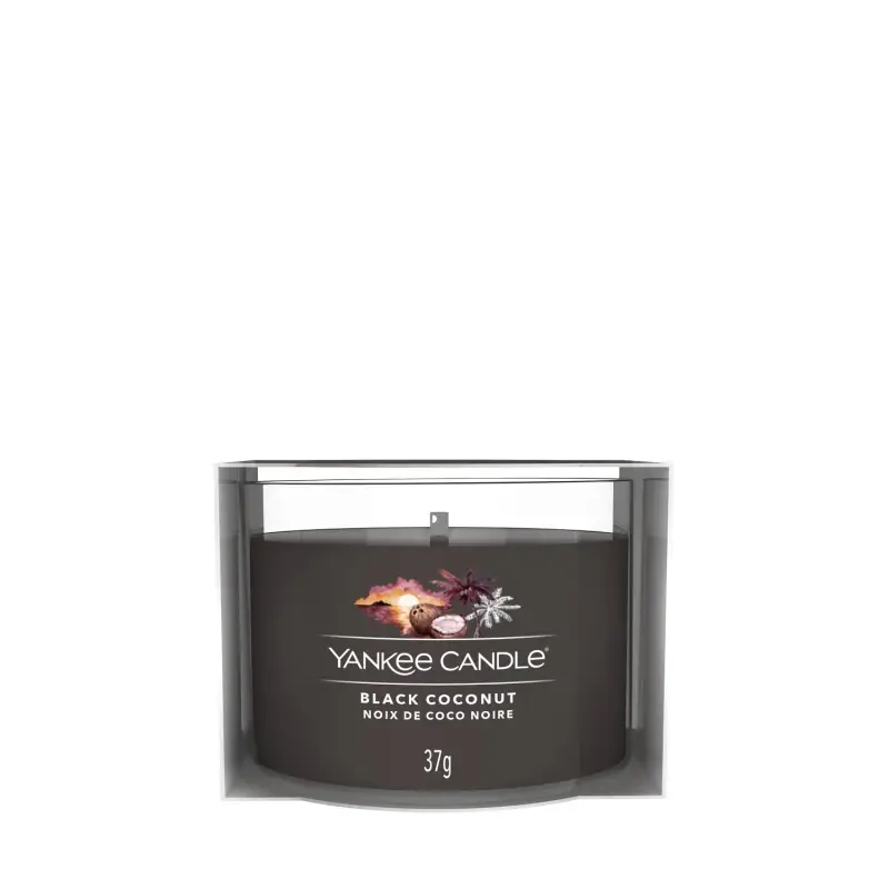 Filled Votive Candles Black Coconut 37g - - Candele profumate