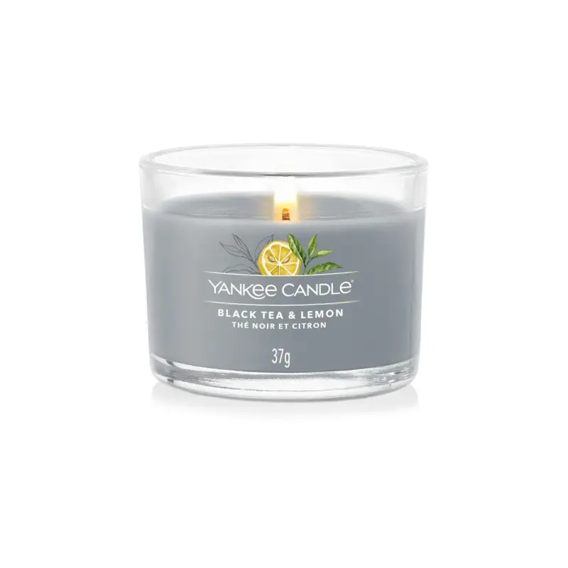 Filled Votive Candles Black Tea & Lemon - - Candele profumate