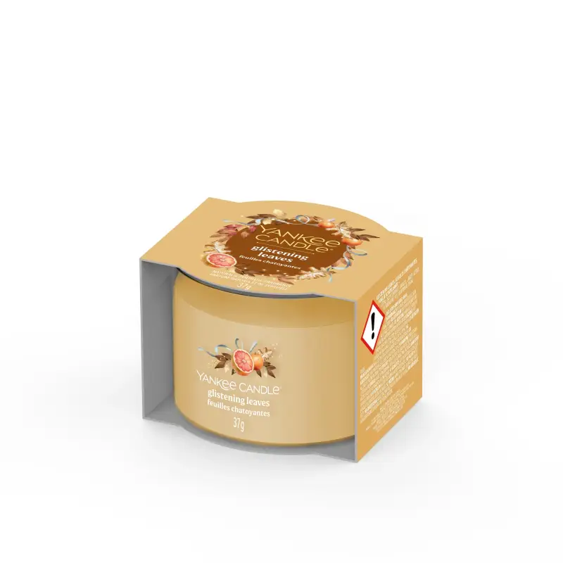 Filled Votive Candles Glistening Leaves 37g - - Candele profumate miniatura 2