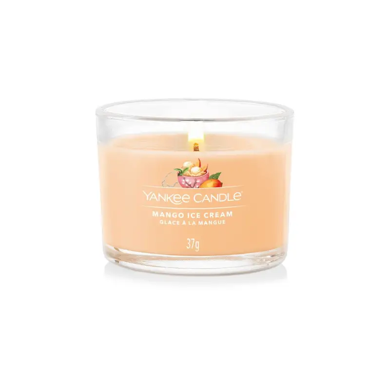 Filled Votive Candles Mango Ice Cream - - Candele profumate
