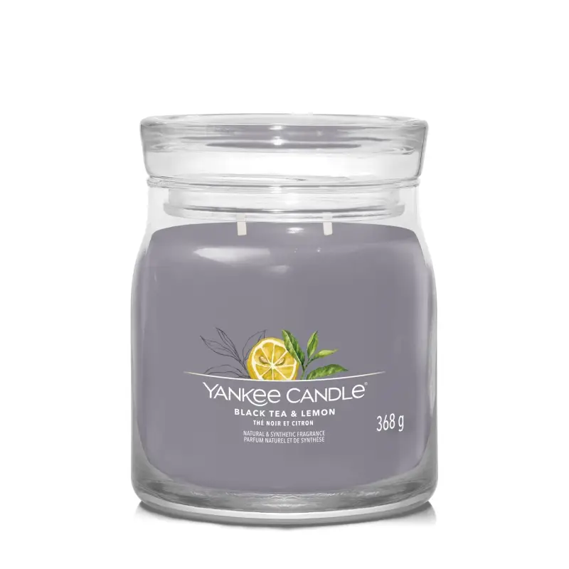 Signature Jar Candles Black Tea & Lemon 368g - MEDIUM - Candele profumate