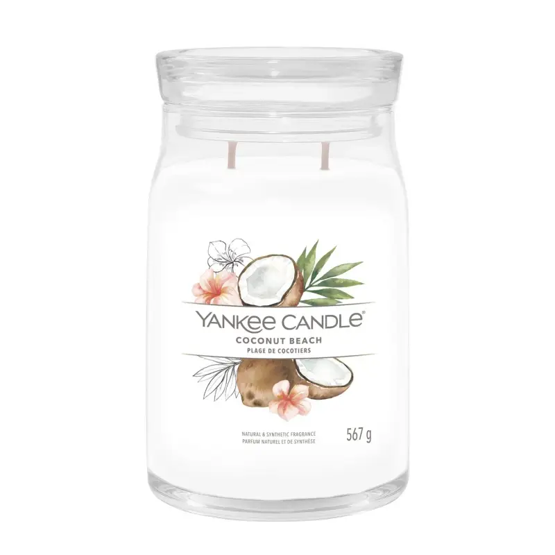 Signature Jar Candles Coconut Beach 567g - LARGE - Candele profumate