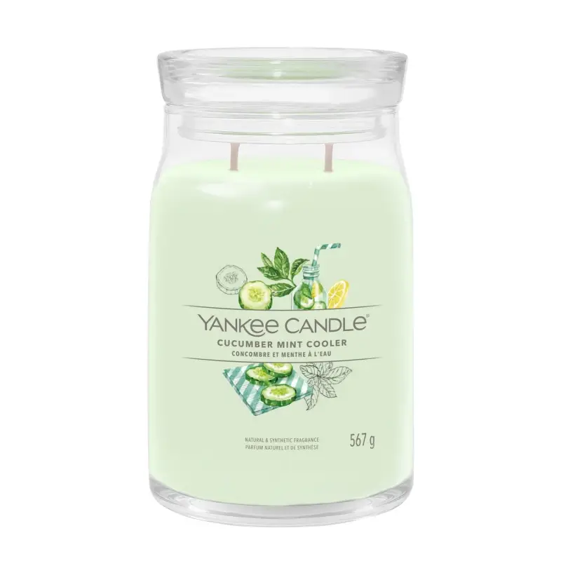Signature Jar Candles Cucumber Mint Cooler 567g - LARGE - Candele profumate