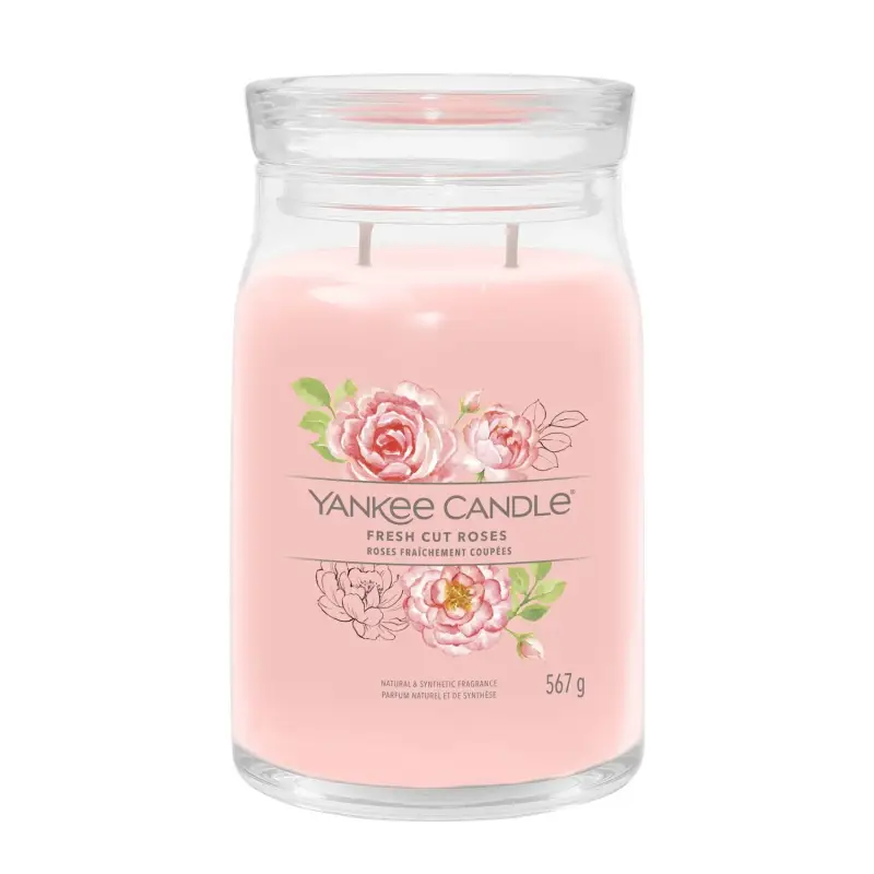 Signature Jar Candles Fresh Cut Roses 567g - LARGE - Candele profumate