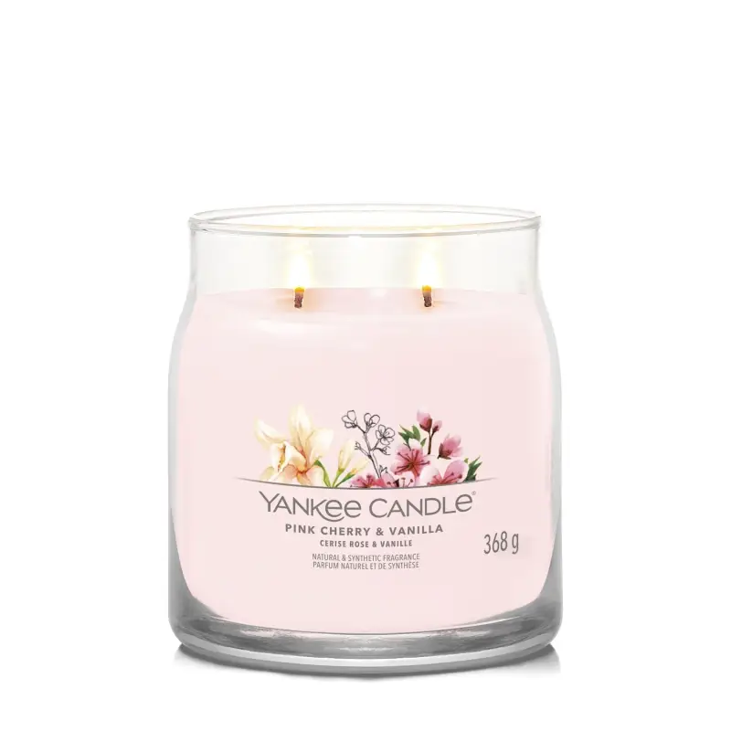 Signature Jar Candles Pink Cherry & Vanilla 368g - MEDIUM - Candele profumate miniatura 2