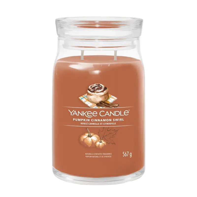 Signature Jar Candles Pumpkin Cinnamon Swirl 567g - LARGE - Candele profumate