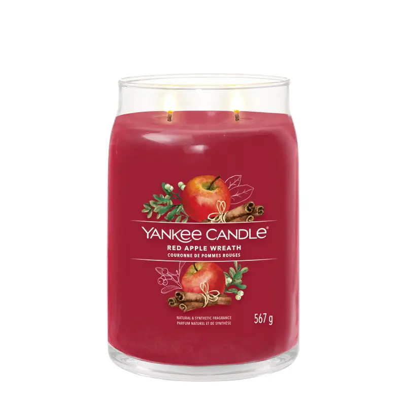 Signature Jar Candles Red Apple Wreath 567g - LARGE - Candele profumate miniatura 2