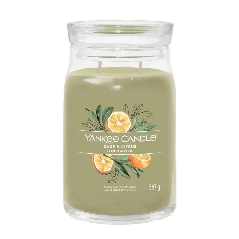 Signature Jar Candles Sage & Citrus 567g - LARGE - Candele profumate