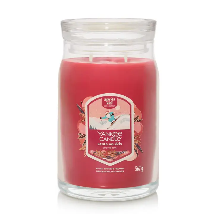 Signature Jar Candles Santa On Skis 567g - LARGE - Candele profumate