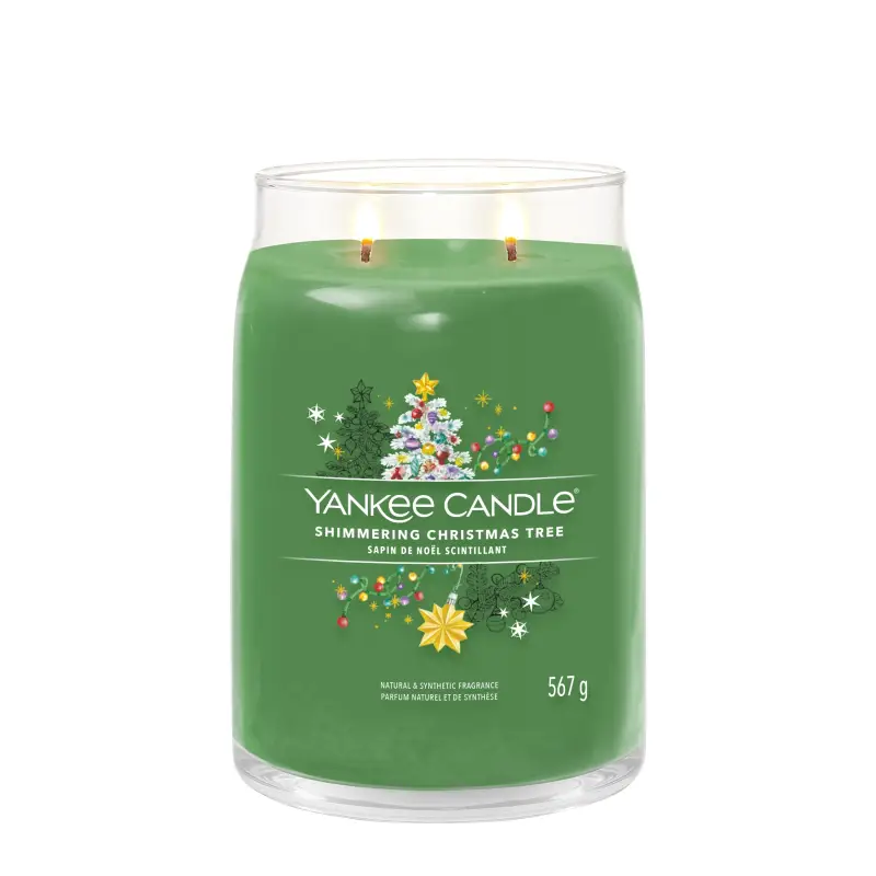 Signature Jar Candles Shimmering Christmas Tree 567g - LARGE - Candele profumate miniatura 2