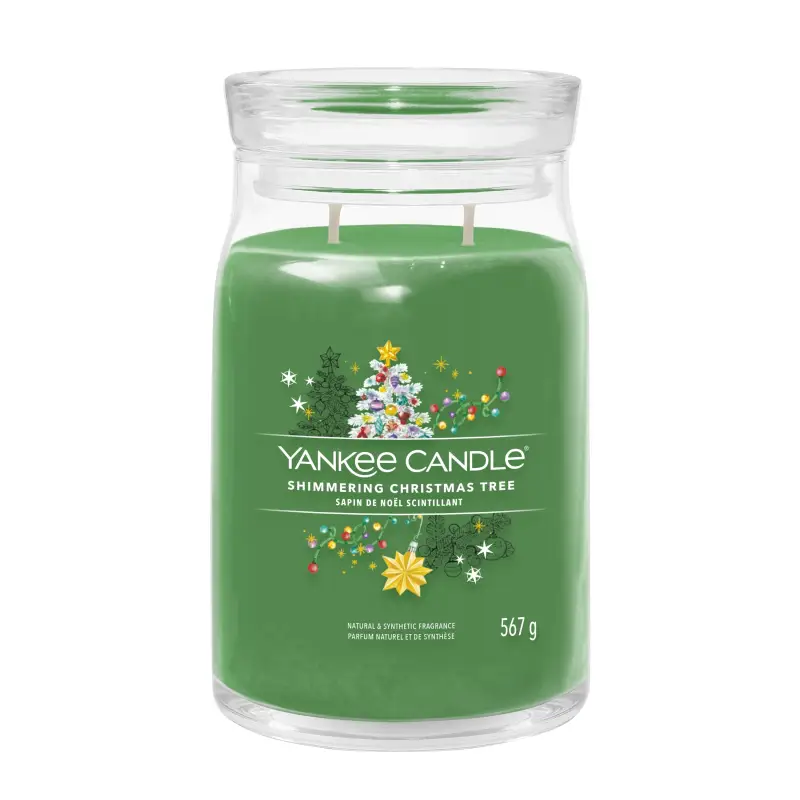 Signature Jar Candles Shimmering Christmas Tree 567g - LARGE - Candele profumate