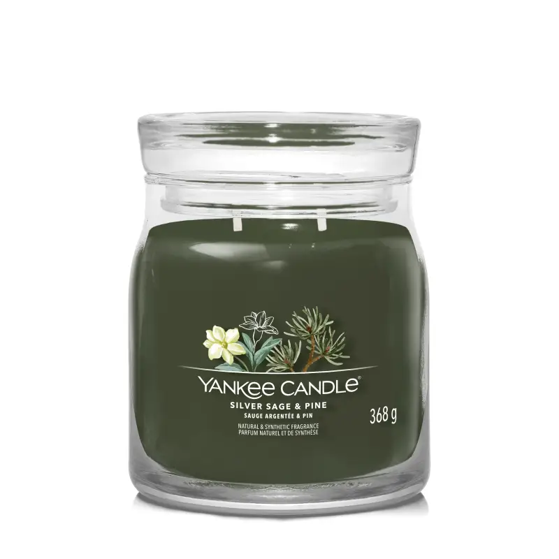 Signature Jar Candles Silver Sage & Pine 368g - MEDIUM - Candele profumate