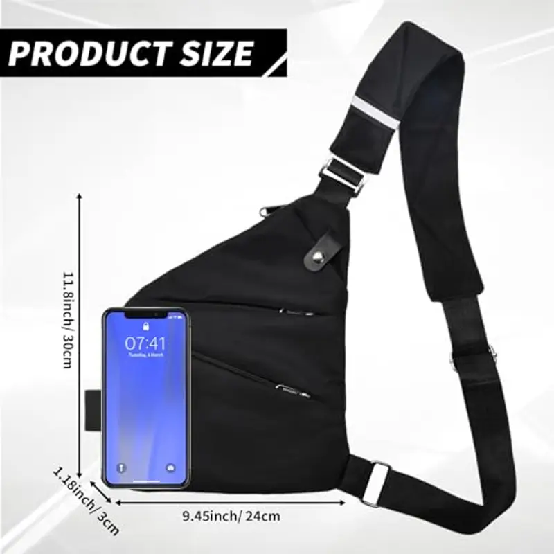 YAOZUP Borsa a tracolla Nero 2431651 miniatura 2