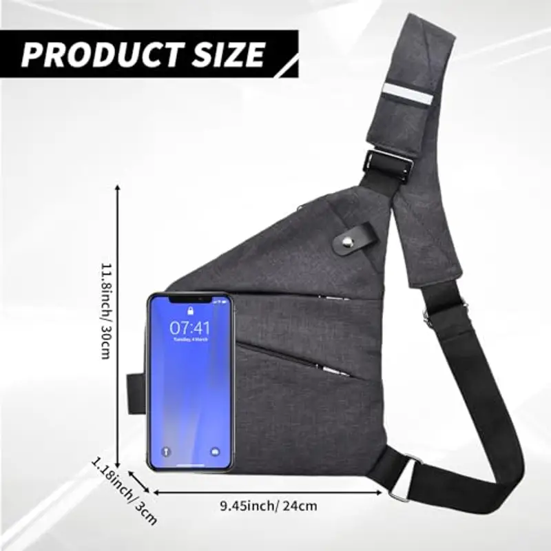 YAOZUP Borsa da Viaggio Antifurto, Crossbody Spalla Petto Zaino, Tracolla Multitasche per Uomo e Donna, per Escursioni miniatura 2