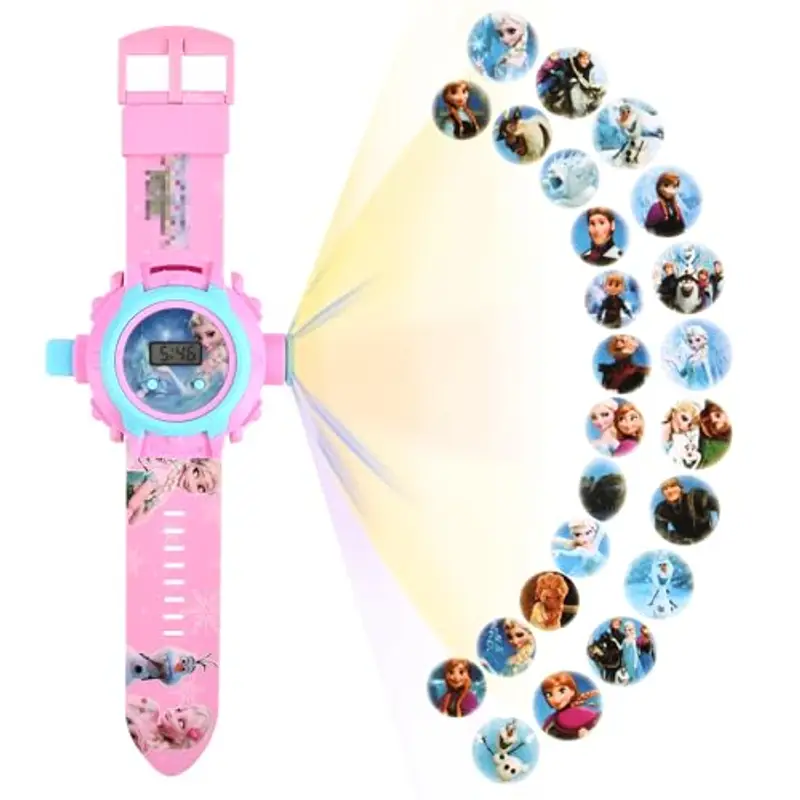 YAXZIM Orologio Bambini Con Proiettore Digitale, 24 Motivi di Proiezione, Giocattolo Elettronico da Polso per Bambini e