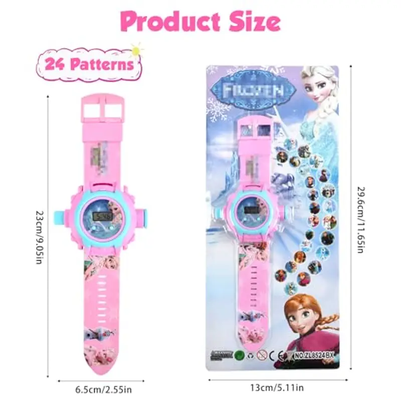 YAXZIM Orologio Bambini Con Proiettore Digitale, 24 Motivi di Proiezione, Giocattolo Elettronico da Polso per Bambini e miniatura 2