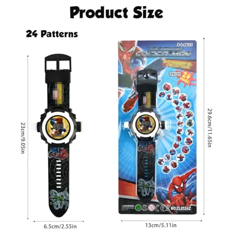 YAXZIM Orologio Bambini, Orologio da Polso con Proiettore Digitale, Orologio Giocattolo per Bambini, con 24 motivi di miniatura 2