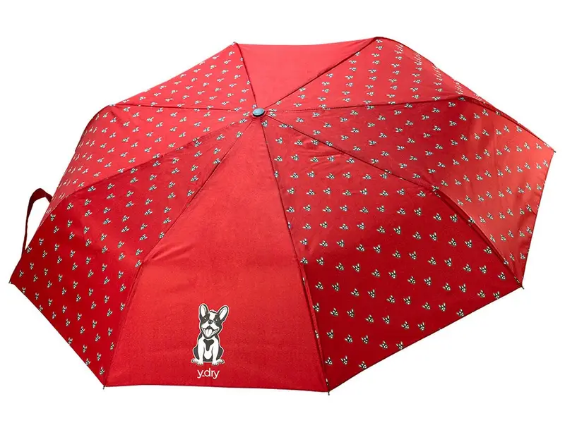Ombrello pieghevole automatico Y-dry Ettore Rosso