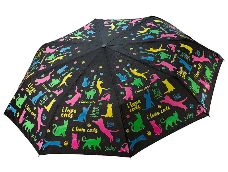 Ombrello pieghevole automatico Y-dry I Love Cats