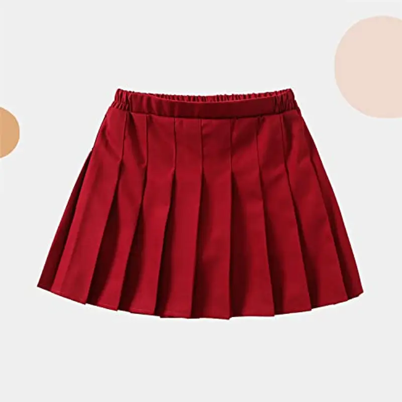 Yealoo Gonna a Pieghe per Uniforme Scolastica Ragazze Bambini, A-Linea, Mini Danza Scooter Vestito con Pantaloncini miniatura 2