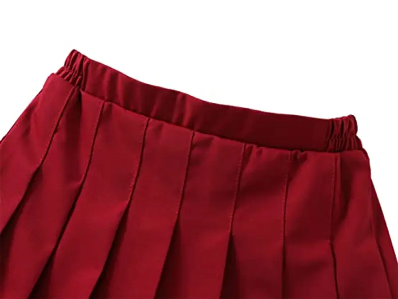 Yealoo Gonna a Pieghe per Uniforme Scolastica Ragazze Bambini, A-Linea, Mini Danza Scooter Vestito con Pantaloncini miniatura 3