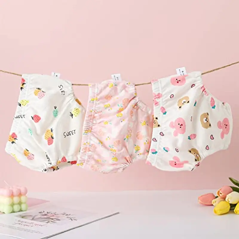 Yealoo Mutandine di Apprendimento Intimo per Bambini 3 Pezzi Pantaloni da vasino per Bambino Bambina Cotone Assorbente miniatura 3