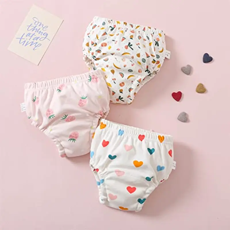 Yealoo Mutandine di Apprendimento Intimo per Bambini 3 Pezzi Pantaloni da vasino per Bambino Bambina Cotone Assorbente miniatura 2