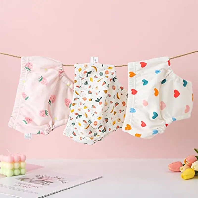 Yealoo Mutandine di Apprendimento Intimo per Bambini 3 Pezzi Pantaloni da vasino per Bambino Bambina Cotone Assorbente miniatura 3