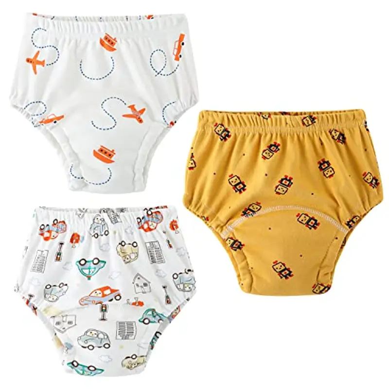 Yealoo Mutandine di Apprendimento Intimo per Bambini 3 Pezzi Pantaloni da vasino per Bambino Bambina Cotone Assorbente