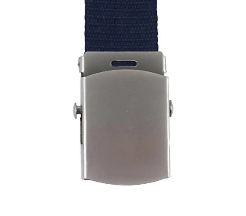 YEHMAN Cintura canvas in Tela stile militare con Fibbia Scorrevole in Metallo Regolabile 120 cm Marine miniatura 2